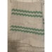 Crochet White Green Baby Blanket Security Soft Pastel Scallop Handmade 42 x 50