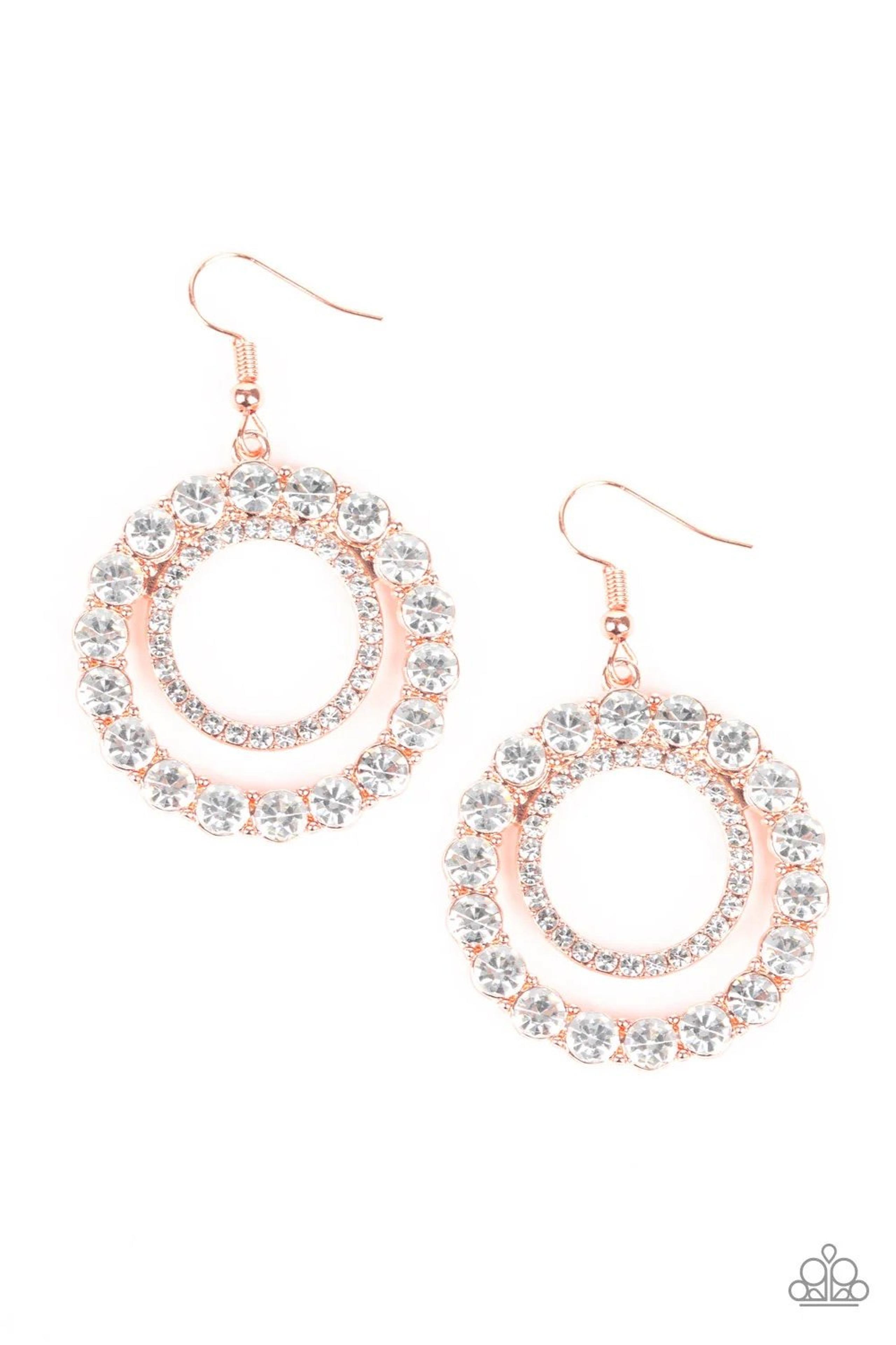 Spotlight Shout Out Copper Earrings - Paparazzi