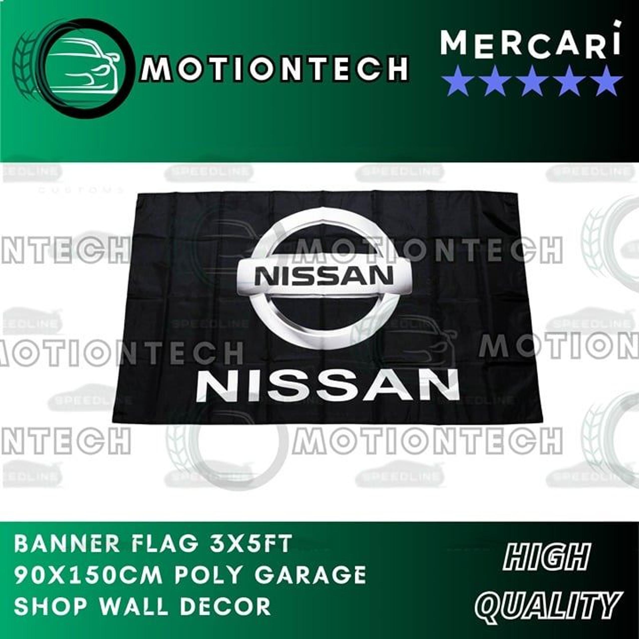 Nissan Banner Flag 3x5ft 90x150cm Poly Garage Shop Wall Decoration New