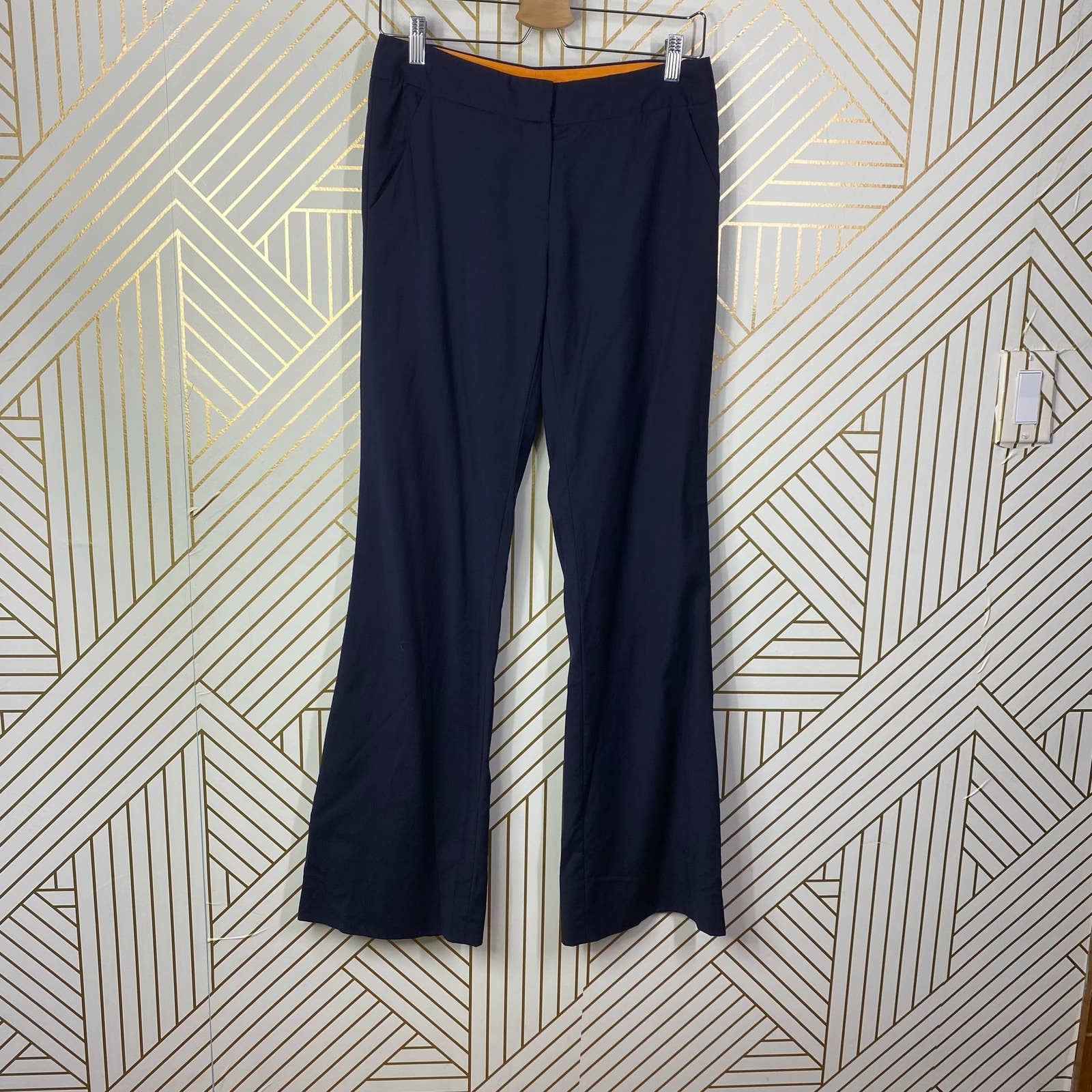 TORY BURCH Wide-Leg Dress Pants in Navy Blue Size US 2