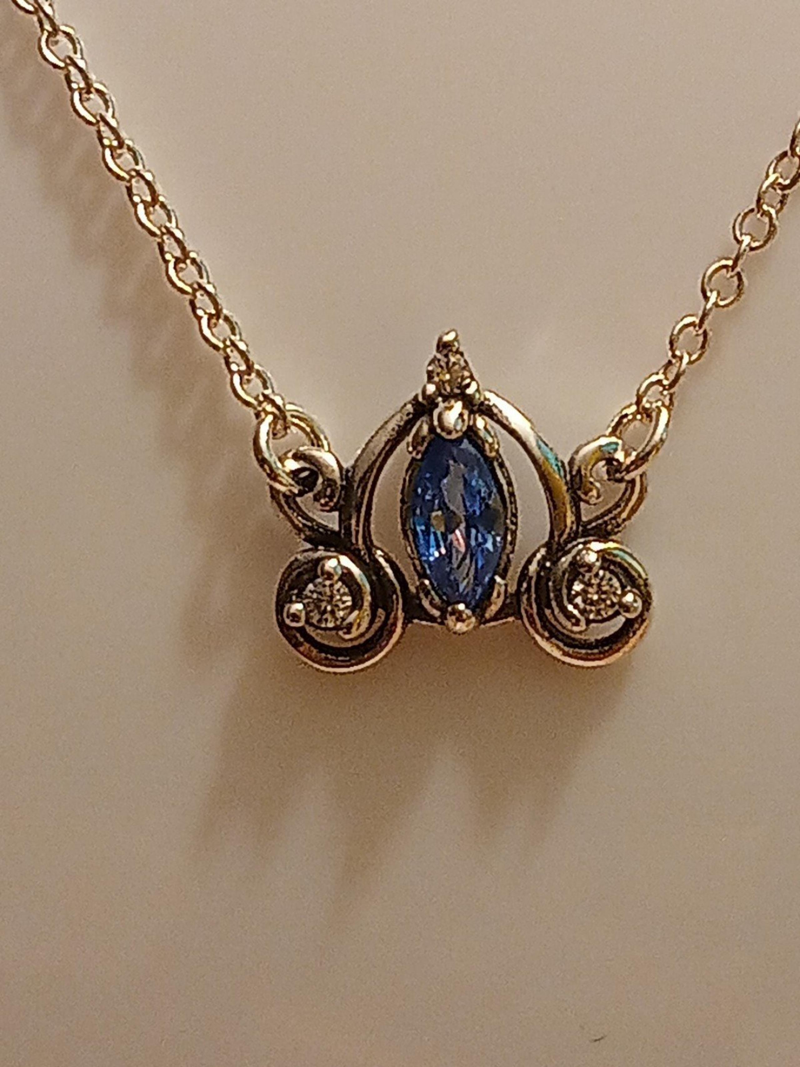 Pandora Disney authentic Cinderellas crystal 19.8 sterling silver adj Collier ne