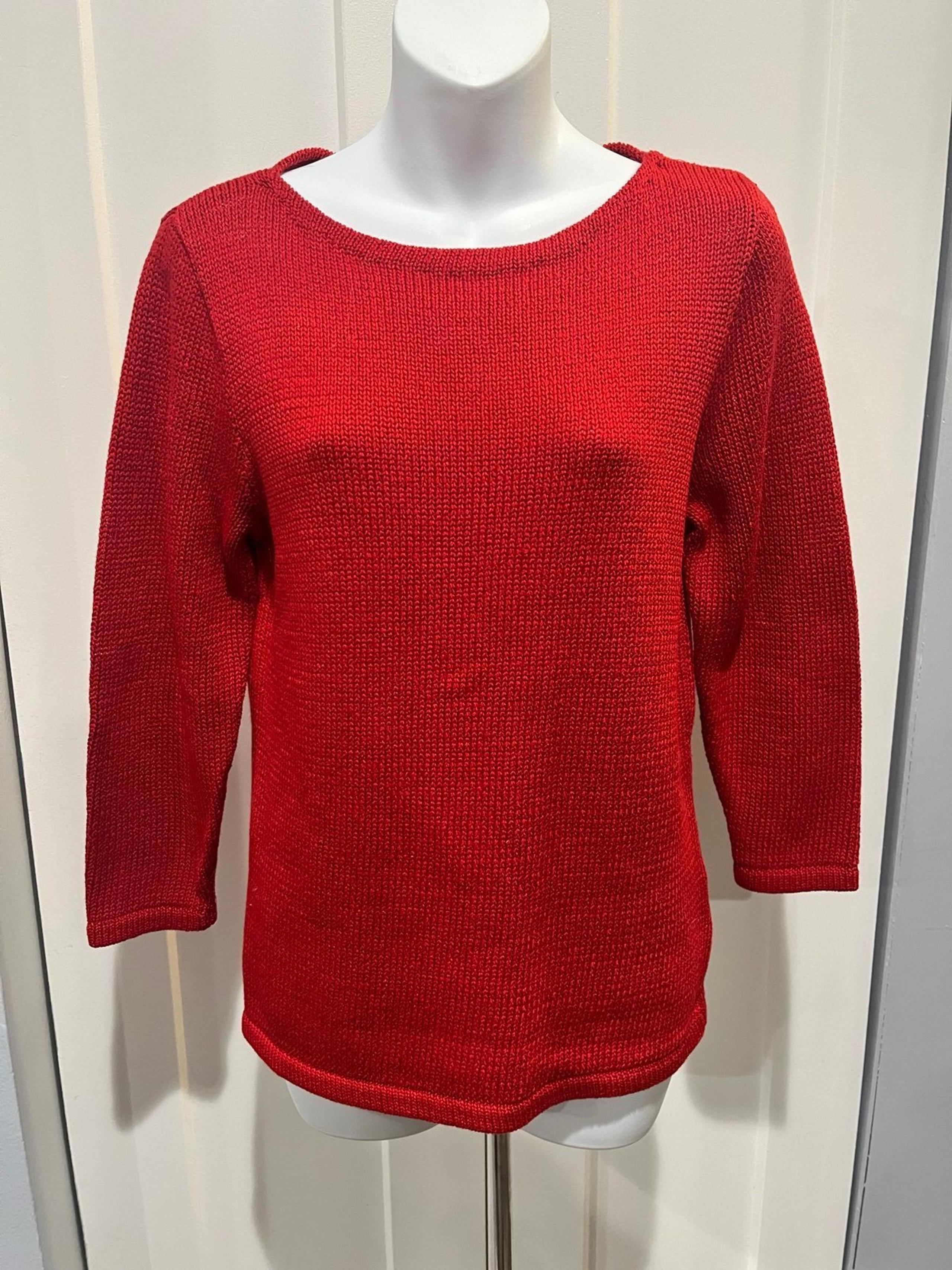 Lauren Ralph Lauren Red Sweater Crew Neck Womens Size Small Christmas NWOT