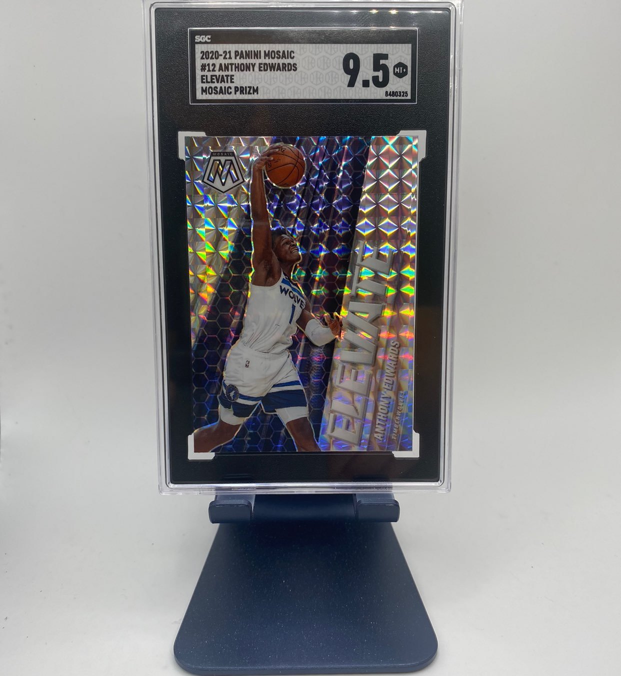 Anthony Edwards Mosaic Elevate Prizm SGC 9.5 Rookie RC