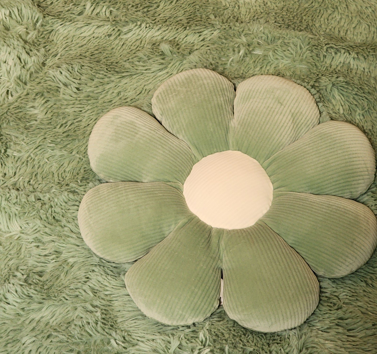 NWOT Mint Green Faux Fur Area Rug 36 x60 Very Lightweight