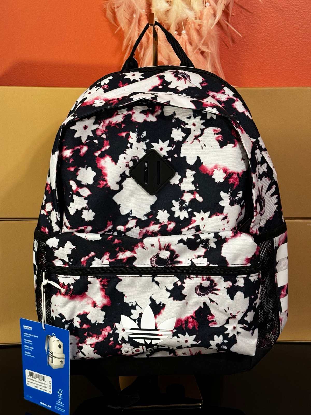 Adidas Floral Backpacks Mercari