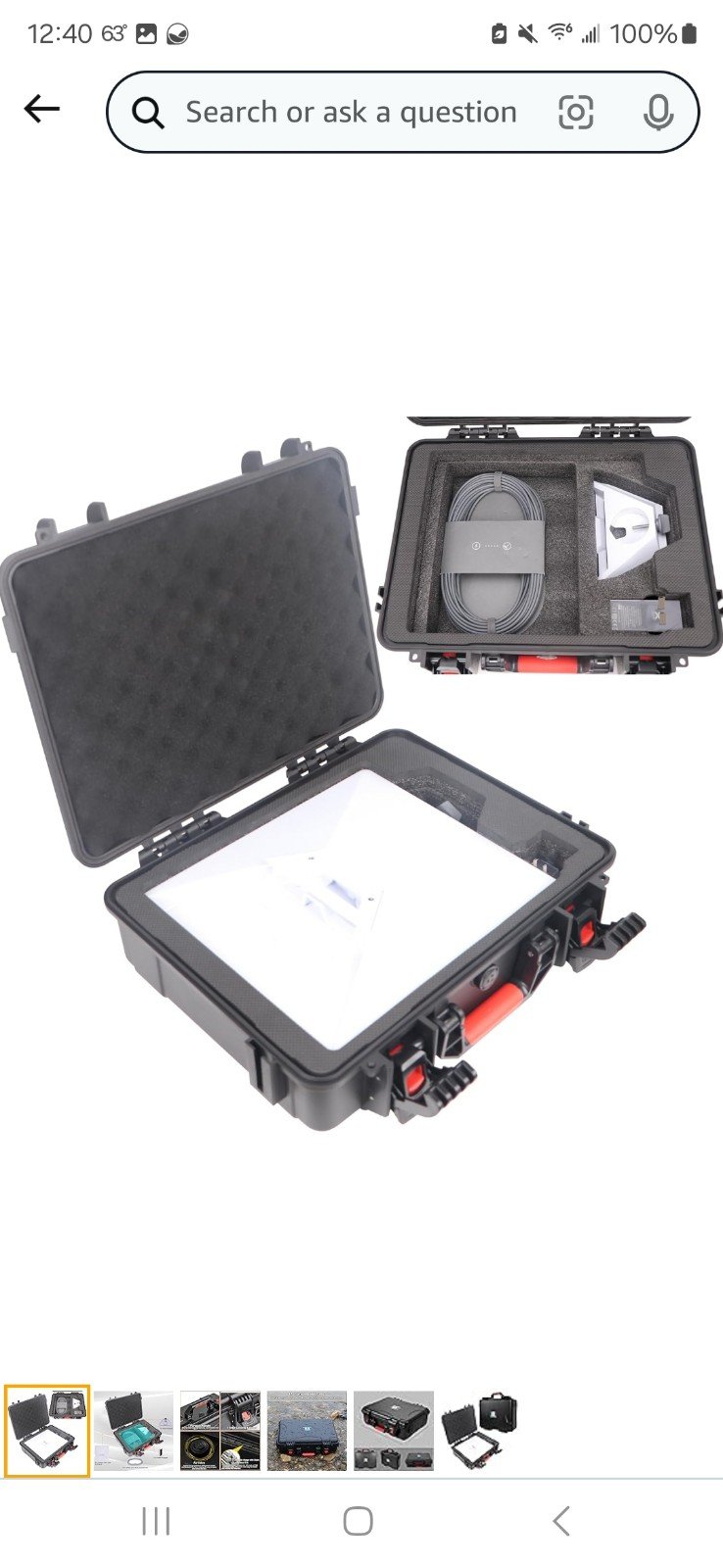 Waterproof Hard Case for Starlink Mini Dish Kit - Travel Carrying Case with Foam