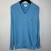 Vintage IZOD X Lacoste Sweater V-Neck Long Sleeve Pullover Mens L Blue Casual