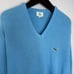 Vintage IZOD X Lacoste Sweater V-Neck Long Sleeve Pullover Mens L Blue Casual