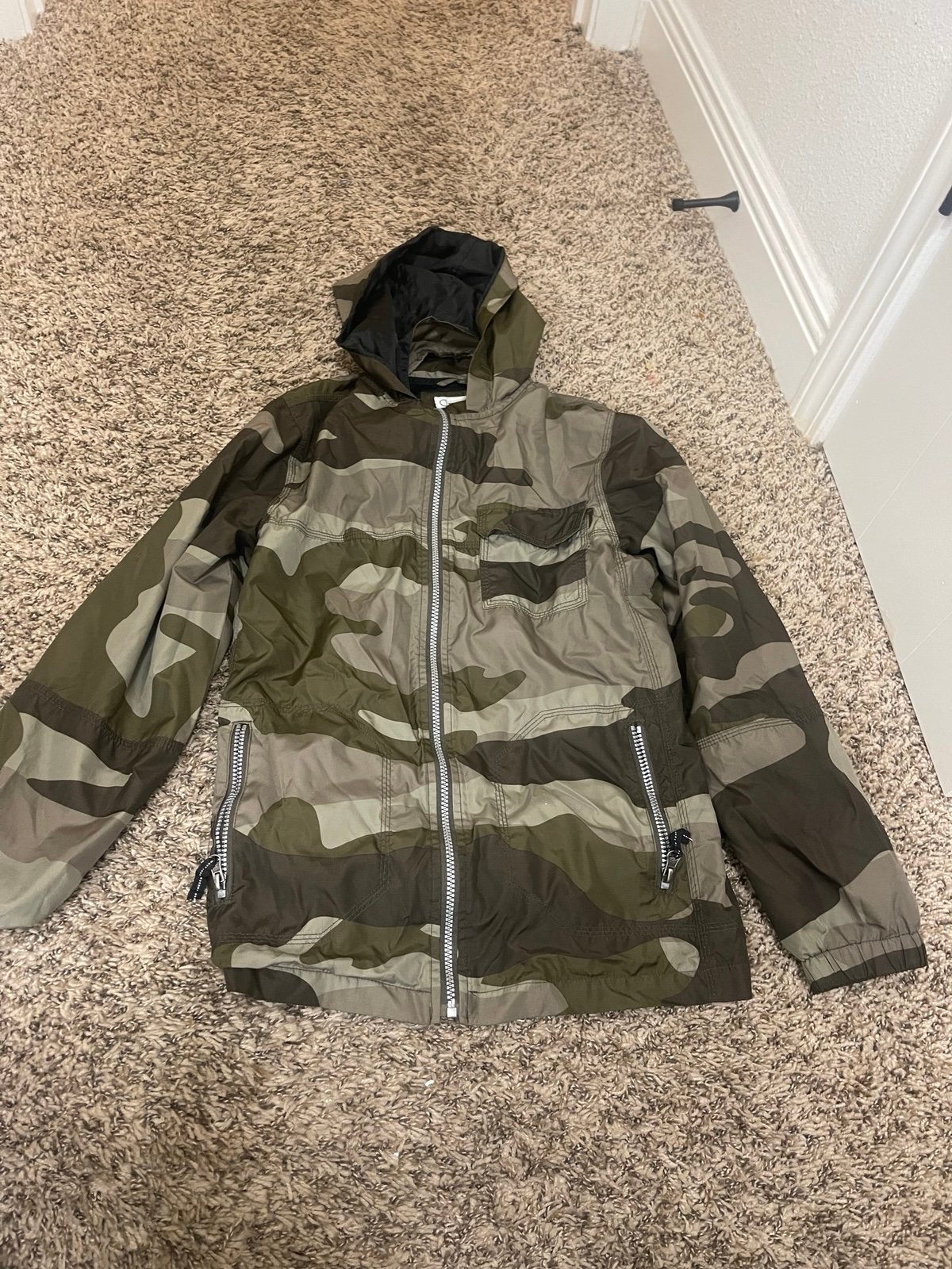 Camo rain jacket