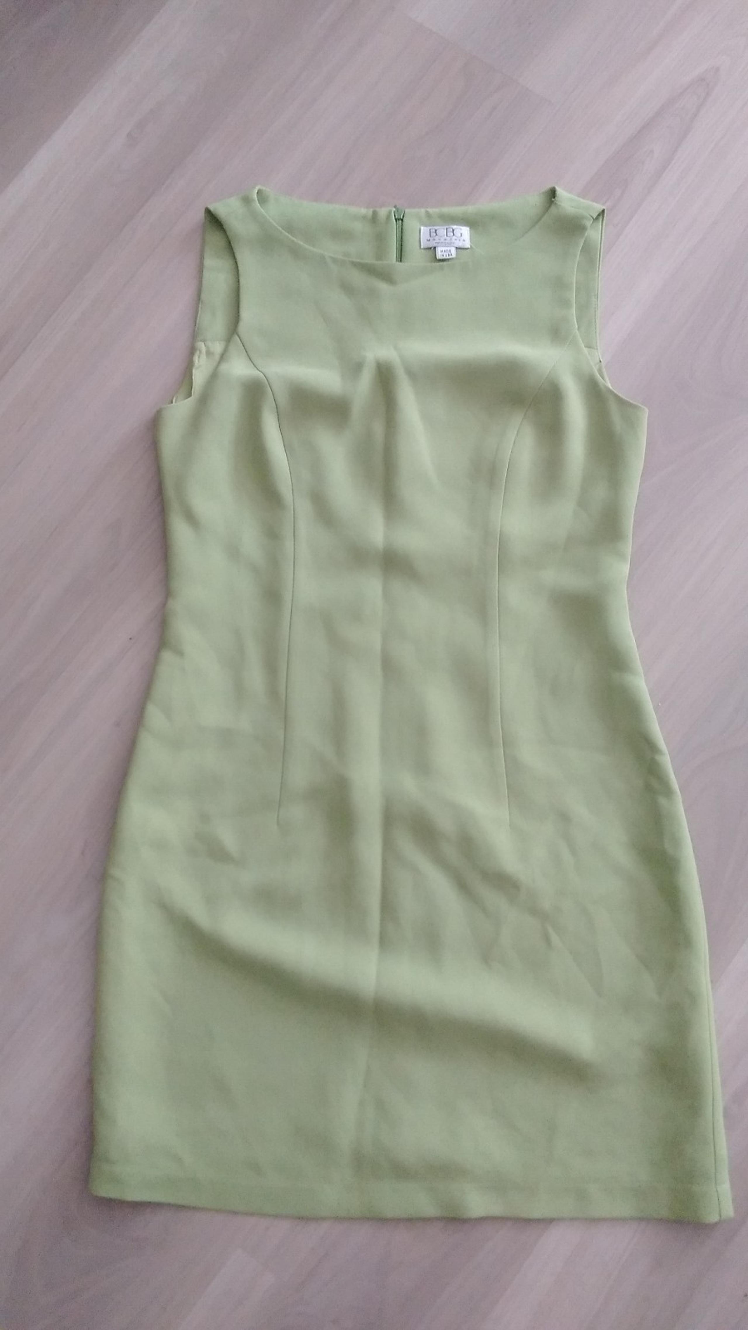 BCBGMAXAZRIA dress women's small vintage sheath sleeveless acetate zipper lined