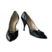 Vintage Herbert Levine Navy Pumps with Rhinestone Horseshoe Trim Size 5B