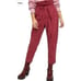 Free People NWT Womens Burgundy Faux Suede Belted Cropped Pants sz 0