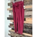 Free People NWT Womens Burgundy Faux Suede Belted Cropped Pants sz 0