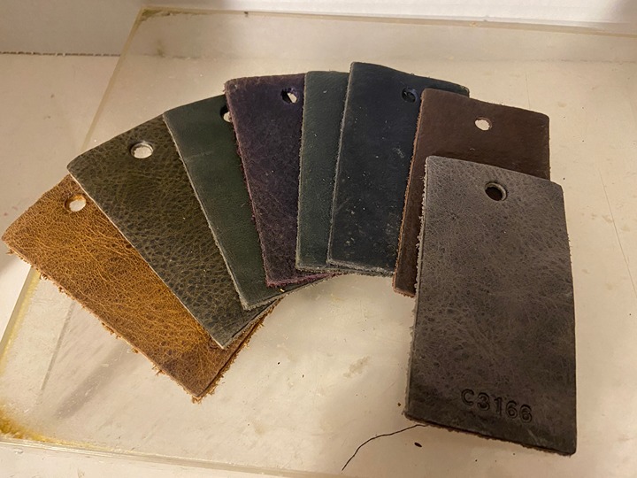 Vintage Leather Workers Leather Swatch Samples