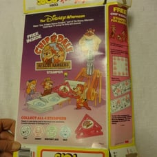 4 DISNEY AFTERNOON cereal box flats + DARKWING DUCK back panel RESCUE RANGERS ++