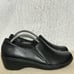 Clarks Womens Black Leather Grasp Chime Slip Resistant Loafer Work Shoes SZ 9 N