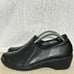 Clarks Womens Black Leather Grasp Chime Slip Resistant Loafer Work Shoes SZ 9 N