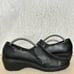 Clarks Womens Black Leather Grasp Chime Slip Resistant Loafer Work Shoes SZ 9 N