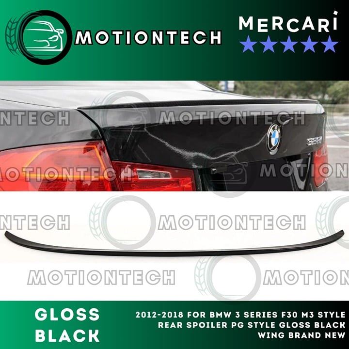 2012-2018 For BMW 3 Series F30 M3 Style Rear Spoiler Gloss Black Wing