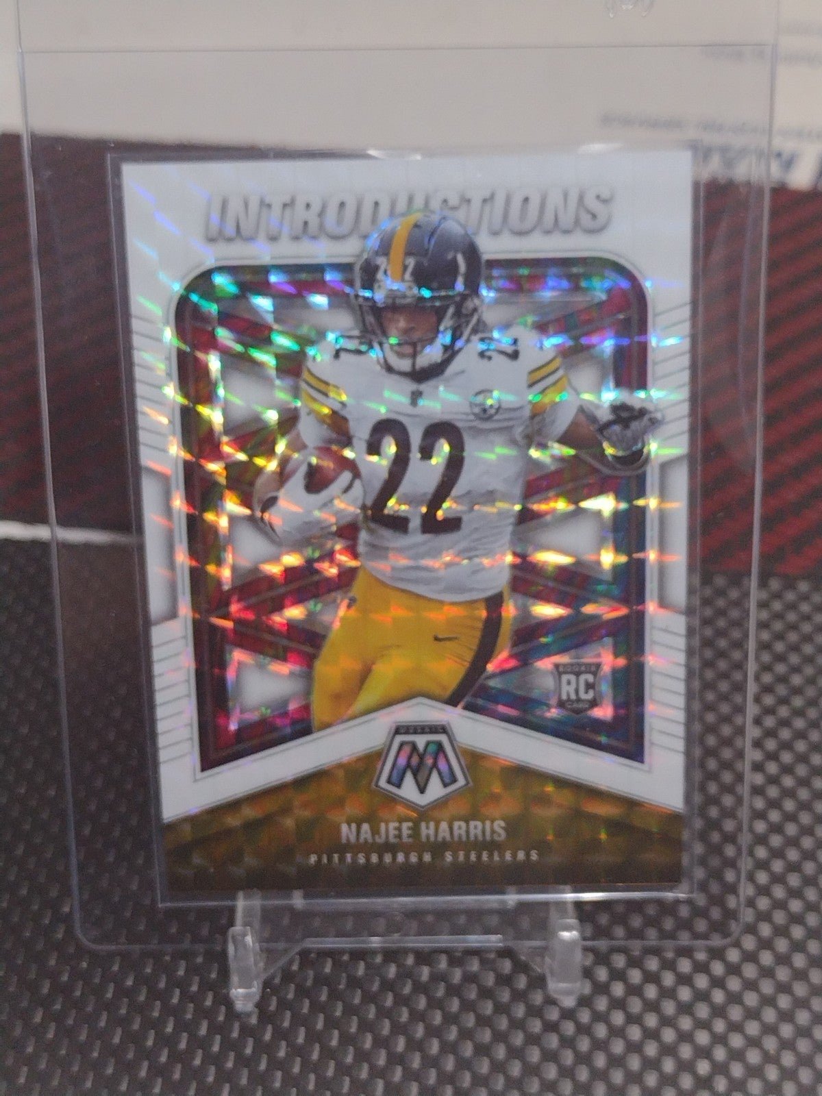 2021 Panini Mosaic Najee Harris White Mosaic Introductions Rookie /25