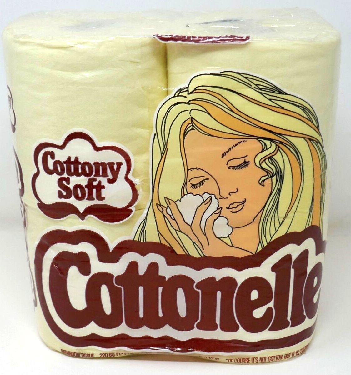 Scott Paper 1977 Cottonelle Yellow Toilet Paper 4-pack SEALED NOS TV Movie Prop