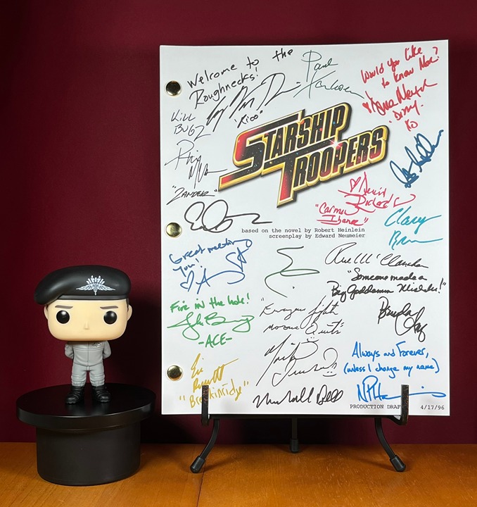 Starship Troopers Script Signed- Autograph Reprints- Horror- Halloween
