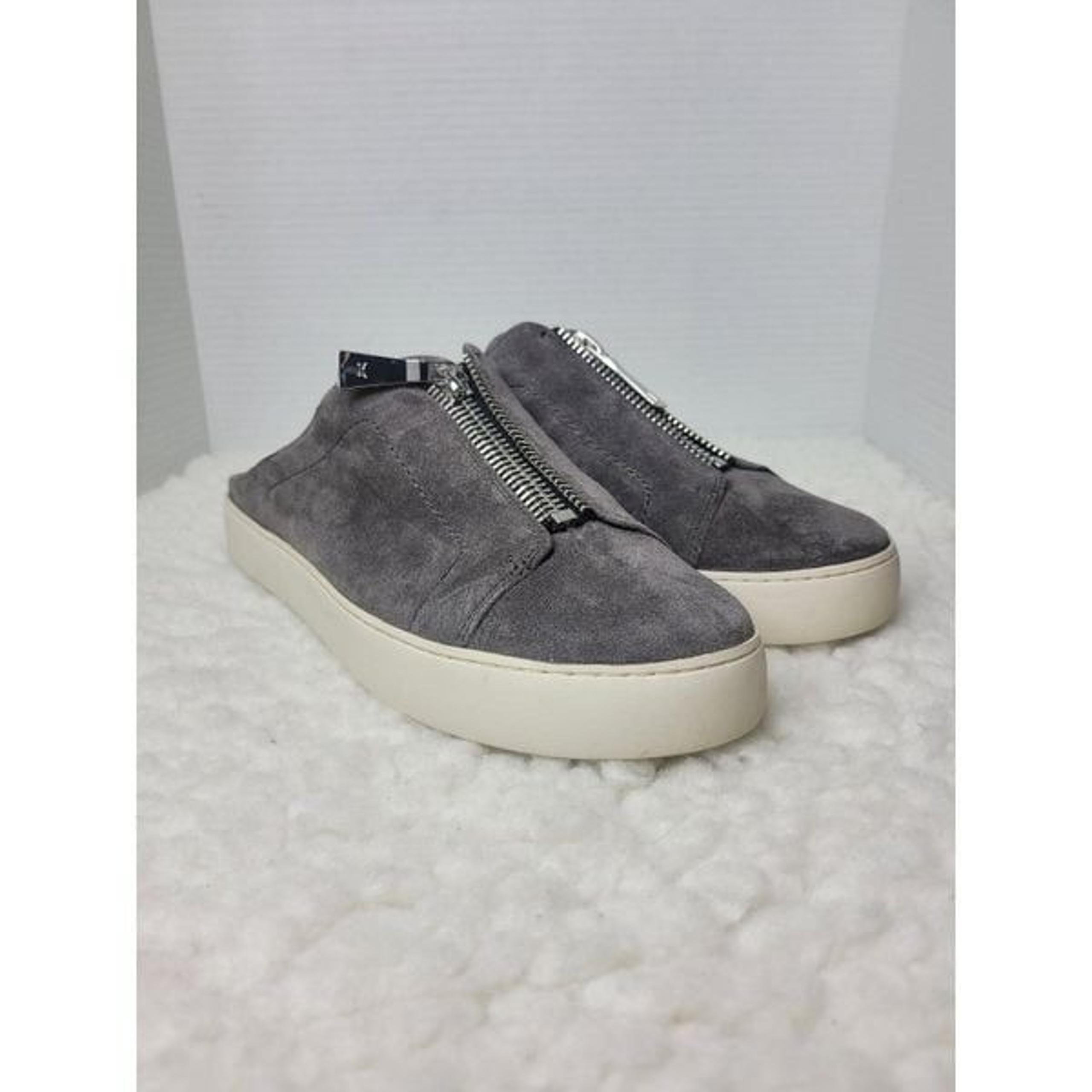 Frye Lena Womens Mule Shoes Size 11 Suede Grey Suede Slide Platform