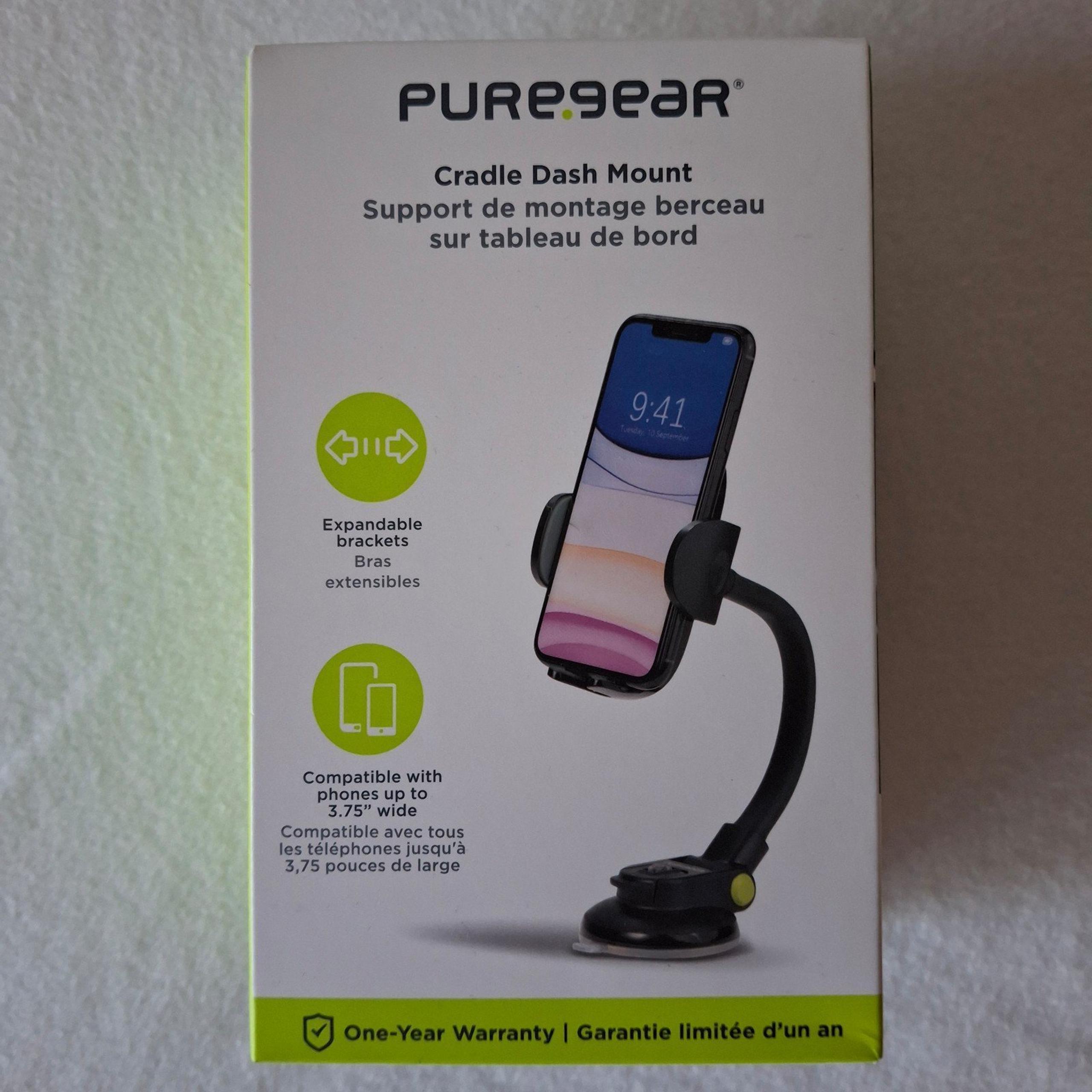 NWT Puregear Phone Cradle Car Dash Mount