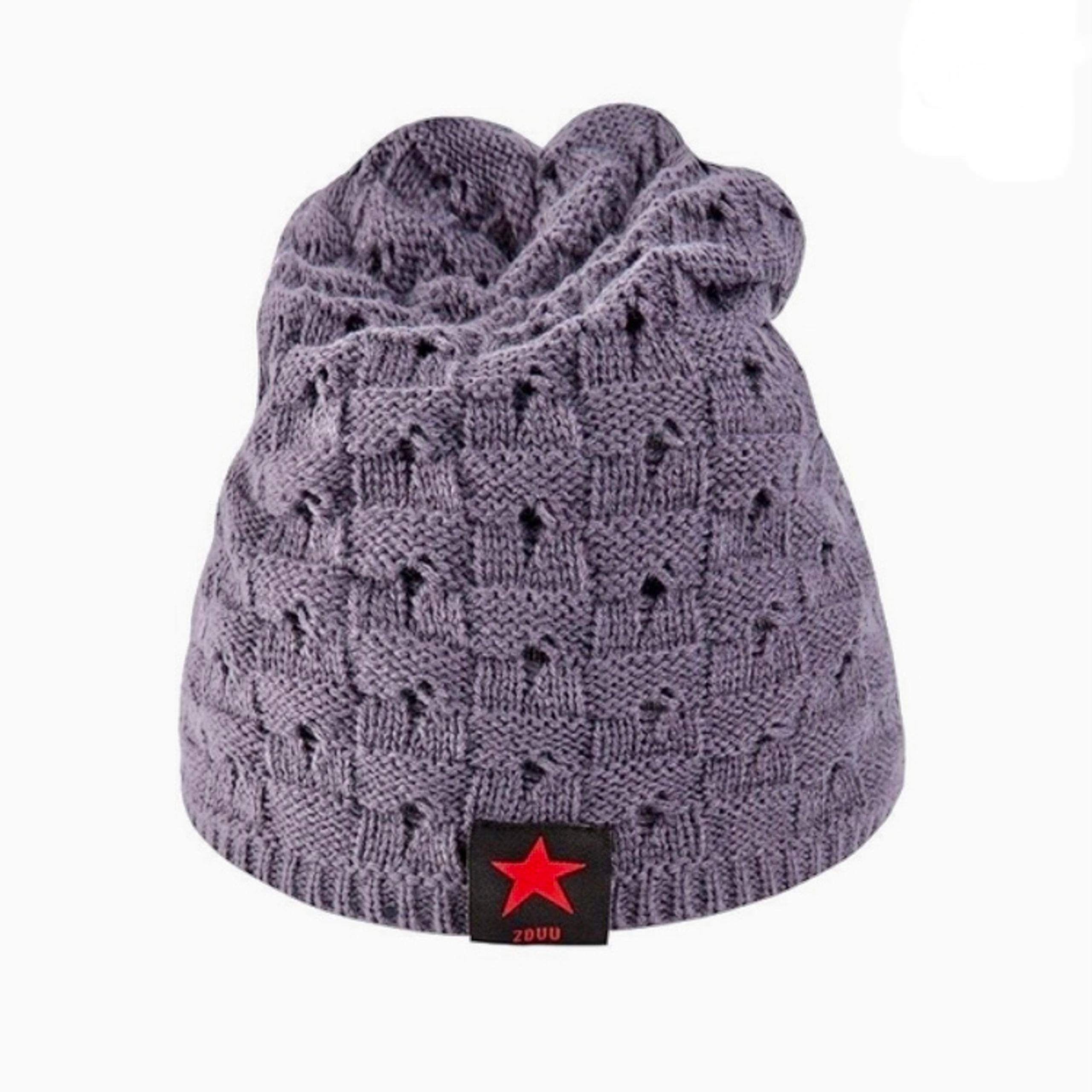 Grey Five-pointed Star Beanie