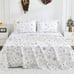 Christmas Sheets Set Queen Size 4 Piece Blue Snowflake Fitted Sheet