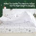 Christmas Sheets Set Queen Size 4 Piece Blue Snowflake Fitted Sheet