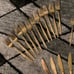 41 Piece VTG Gold Silverware Set like Flatware Cutlery Set