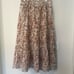 BOHME Floral Tiered Midi Skirt L