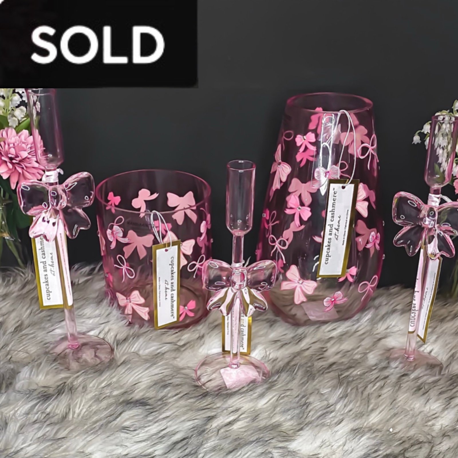 SOLD Cupcakes and Cashmere Coquette Pink Bow Valentines Bundle