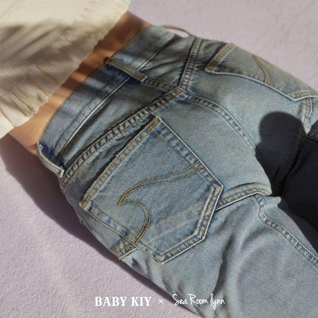 【数量限定】 New] SeaRoomlynn x Baby Kiy Collaboration Denim / Blue, 24 パンツ