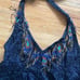 SZ 4 Nanette Lepore Beaded Tie Back Halter Top