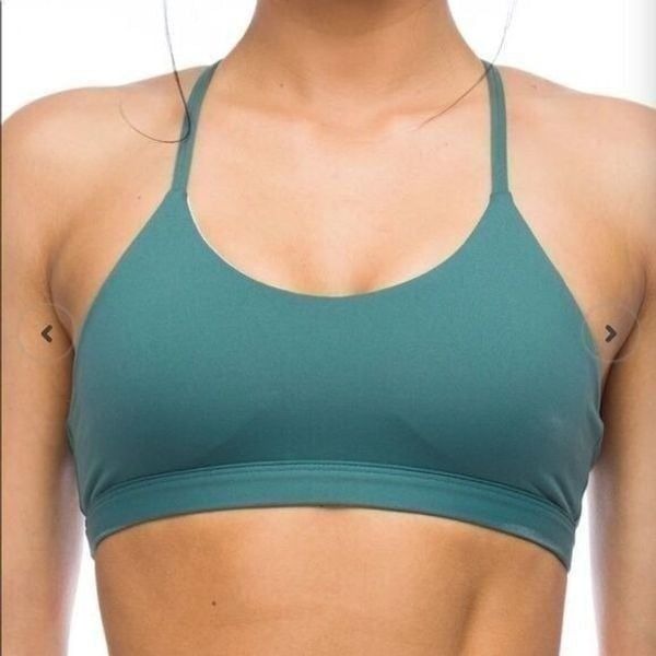 IAB MFG Namaste Mallard Green sports bra med