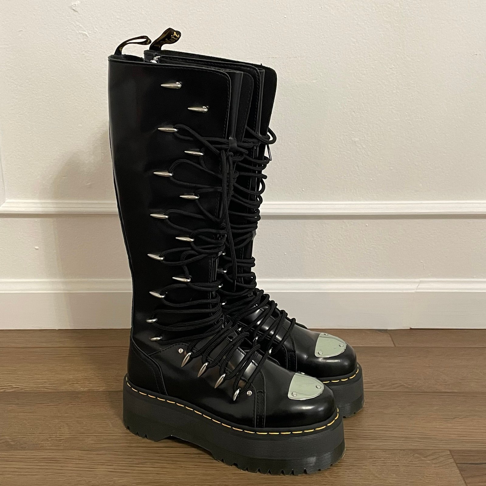 Doc Martens IB60 Platform Knee High Hardware Boots NEW