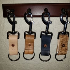 (1) Leather Keychain super thick