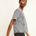 M.M. Lafleur The Annika 2.0 Top Tee Washable Silk Scribble Print Black White S