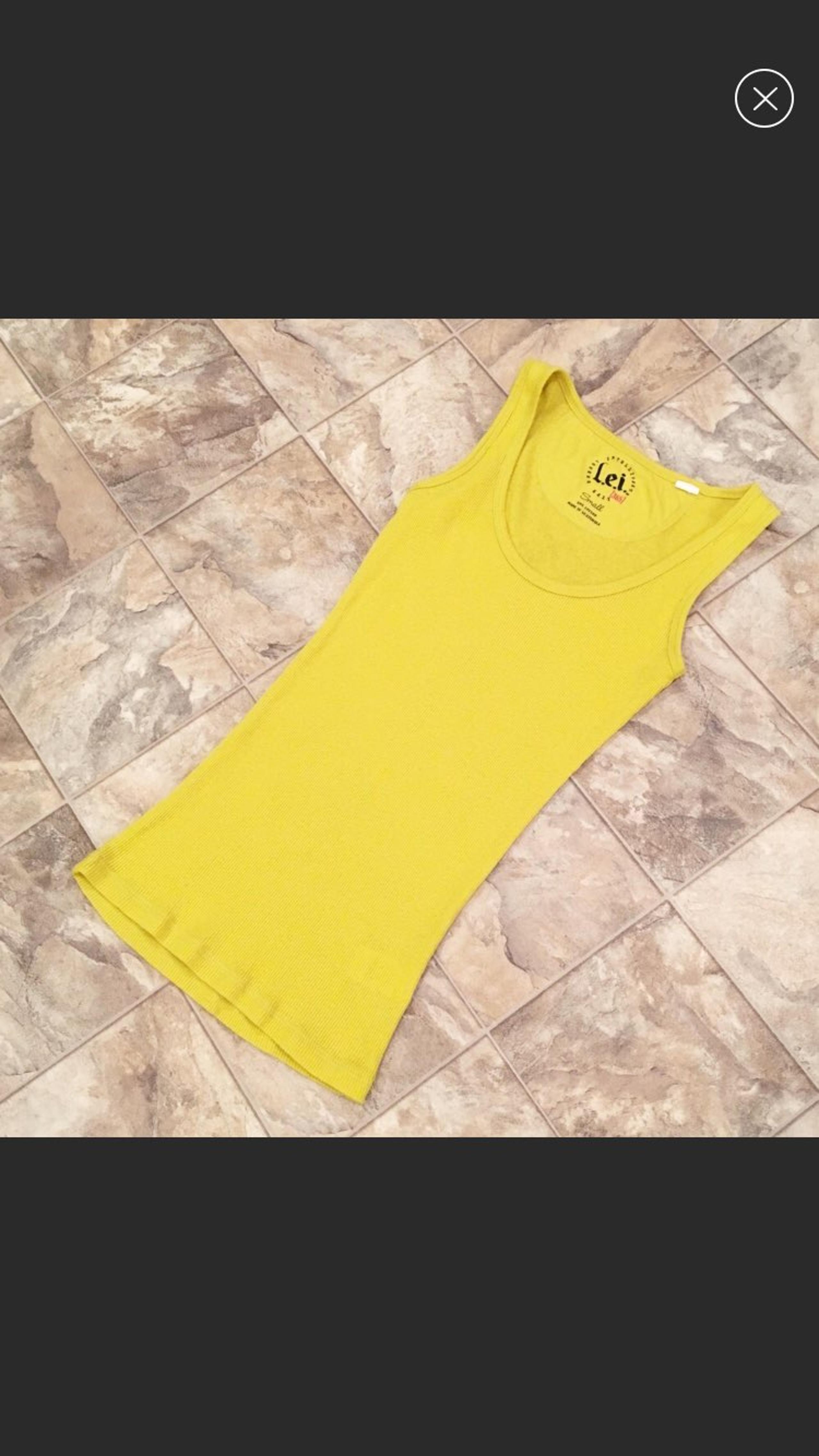 L.E.I. Chartreuse Tank Top