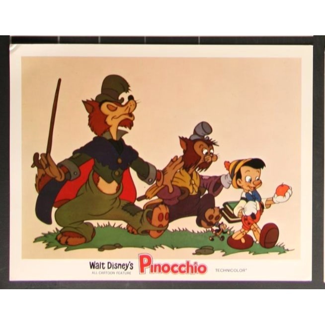 Pinocchio (1940 Re-release) Original Lobby Card Movie Poster 11x14