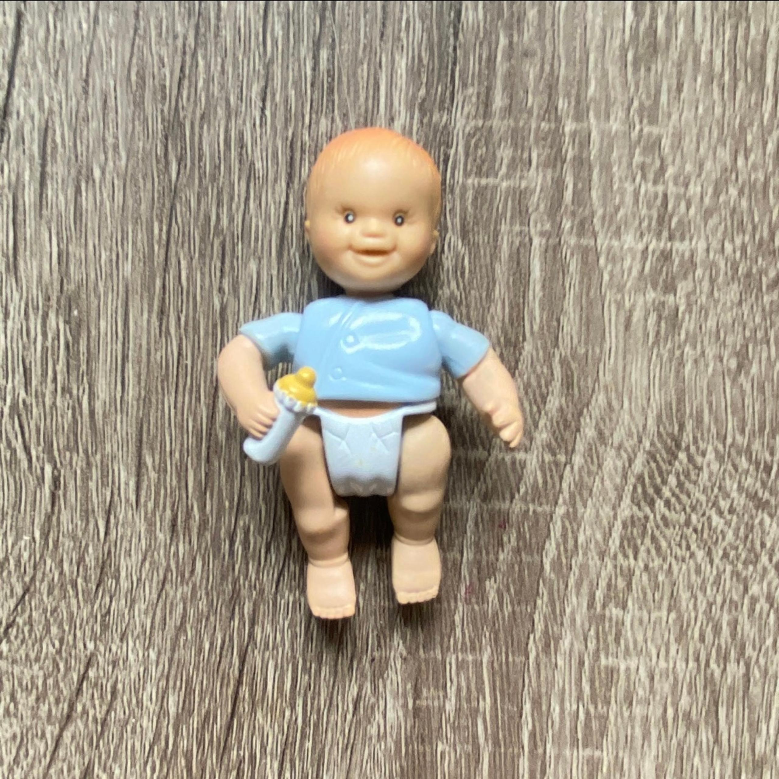 Vintage Fisher Price Loving Family Dollhouse Newborn Baby Boy Figure Doll Toy