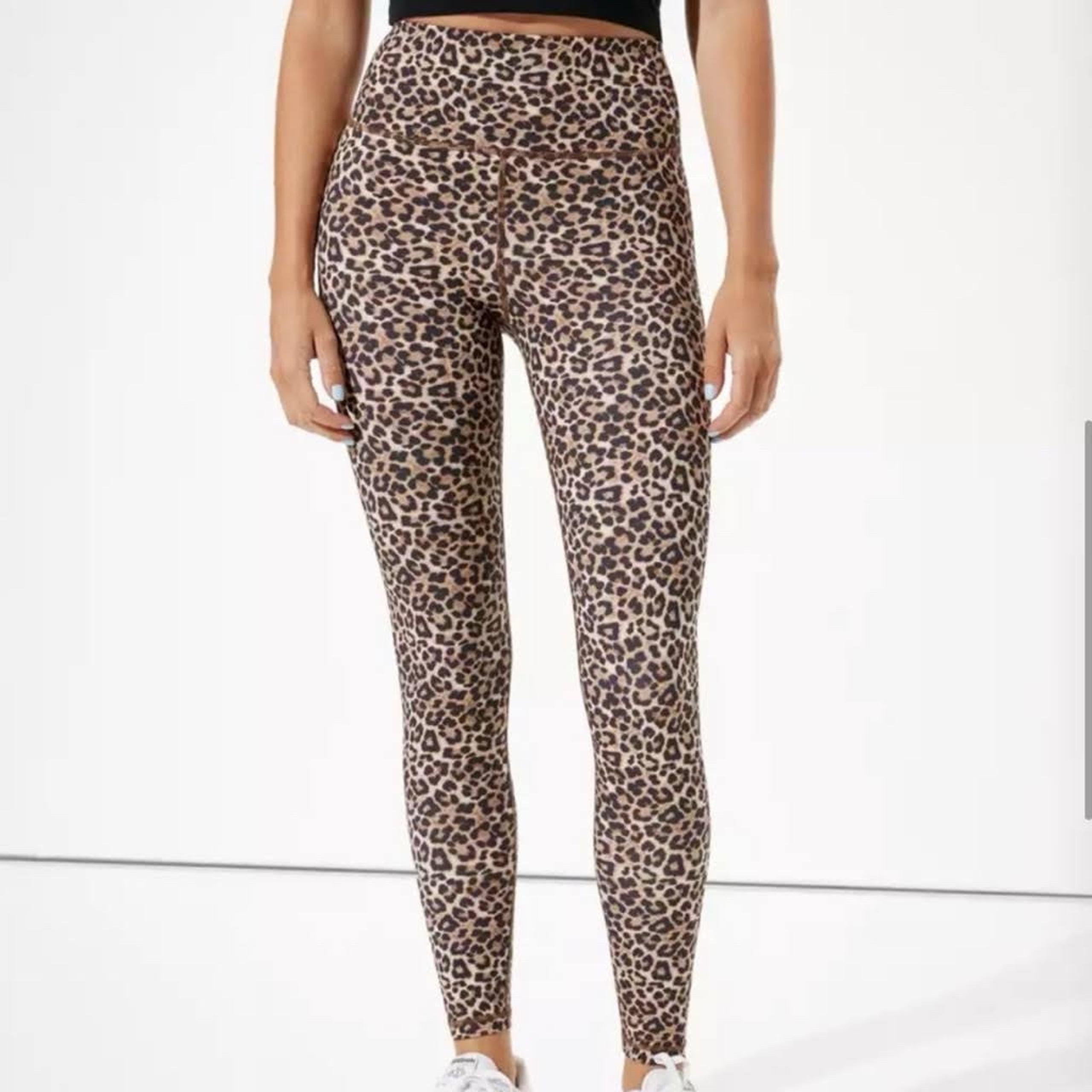 American Eagle The Everything Line Leggings Cheetah Print Size Small CHEAP NWOT