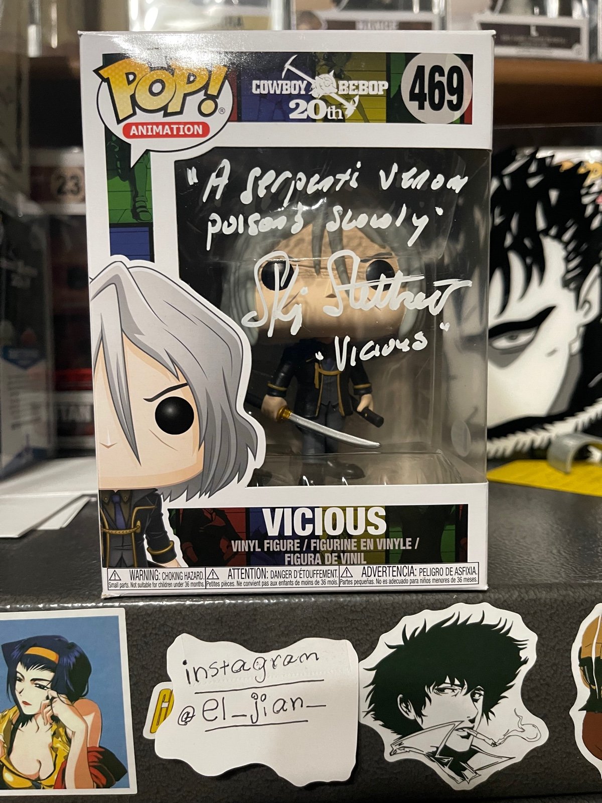 Signed vicious cowboy bebop Funko Pop