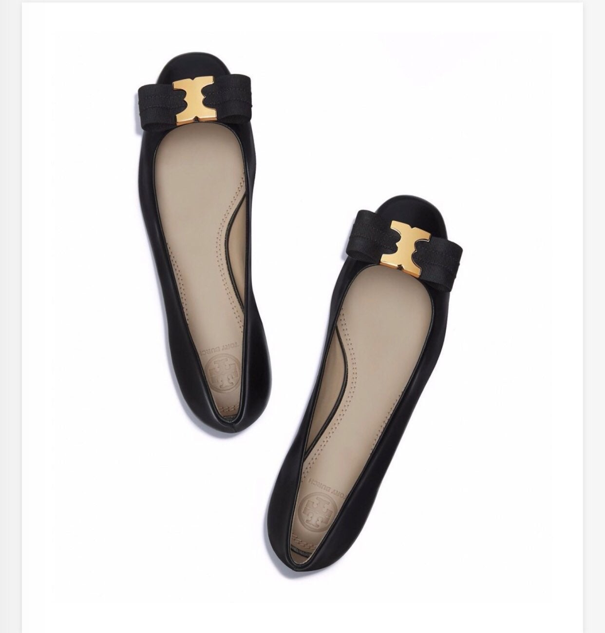 Tory burch gemini link bow Flats