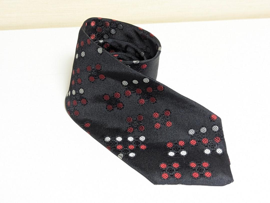 Vintage British Harrods Black Silk Tie Rockabilly