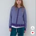 NOCONTENT Striped Frill Knit Hooded Jacket