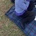 NOCONTENT Striped Frill Knit Hooded Jacket