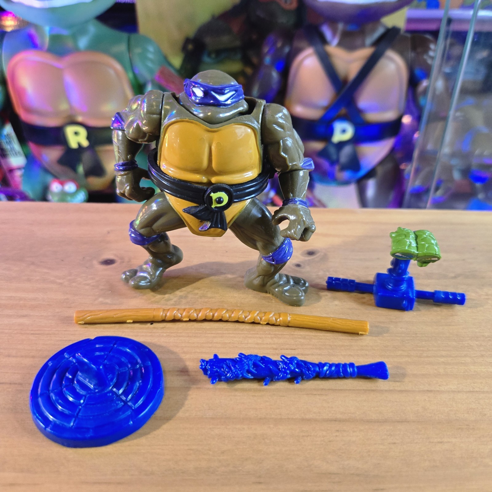 Vintage 1991 TMNT Head Droppin Don Donatello Action Figure Complete